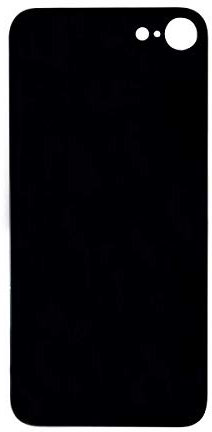 For iPhone 8 Plain Glass Back Replacement in Black
