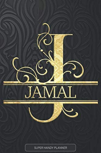 Jamal: Jamal Name Planner, Calendar, Notebook ,Journal, Golden Letter Design With The Name Jamal