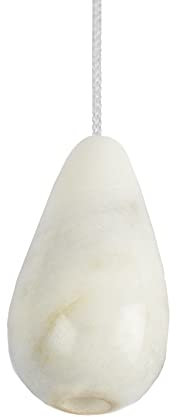 Himalayan Marble Pear Drop Light Pull - White Marble