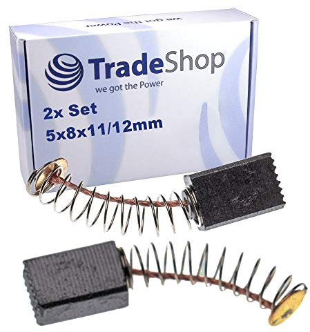 2 escobillas de carbón 5 x 8 x 11/12 mm, para sierra de inmersión Parkside PTS 500 A1, herramientas eléctricas