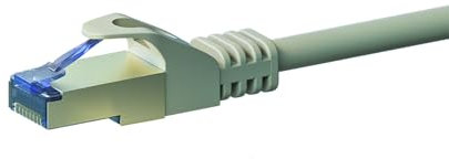Danicom CAT 6a Netzwerkkabel LSOH - S/FTP - 7,50 Meter - Grau, POE, Ethernet, LAN, Patchkabel, Datenkabel, RJ45 - für Serverschränke, Switches, Router, Modems!