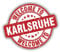 20cm! Hochwertiger Kühlschrank-Auto-Aufkleber Sticker Cartoon Comic Karlsruhe welcome Urlaub-Reise-Stempel Reise UV&Waschanlagenfest Decal