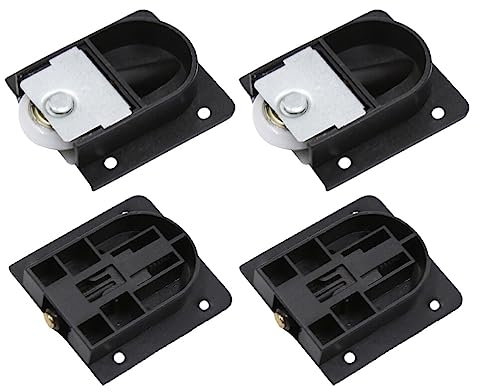 Scicalife 4Pcs Puerta Corredera Rodillo Mudo Muebles de Armario Superior Debajo Del Rodamiento Rueda
