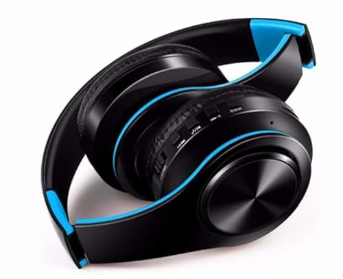 Foldable Wireless Headphones for OnePlus 9 Pro Smartphone Bluetooth Adjustable Buttons Universal Sound (Blue)