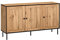 Target Home Buffet Loft Chêne Commode Wotan 3 portes Etagères Buffet haut sur pieds métal