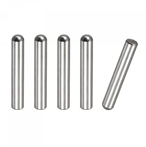 sourcing map 8x50 mm perni di tassello, 5 pezzi 304 in acciaio inox testa rotonda piatta smussata fine tassello perno in legno a castello letto mensole di supporto mensole elementi di fissaggio