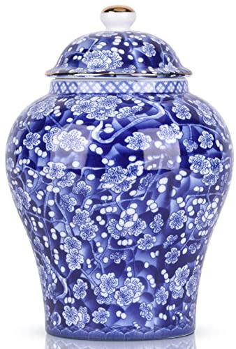 Couvercle en gingembre Chinese Ancient wind, vase vintage en porcelaine à fleurs vertes, style traditionnel chinois Ming et Qing(pot de fleur)