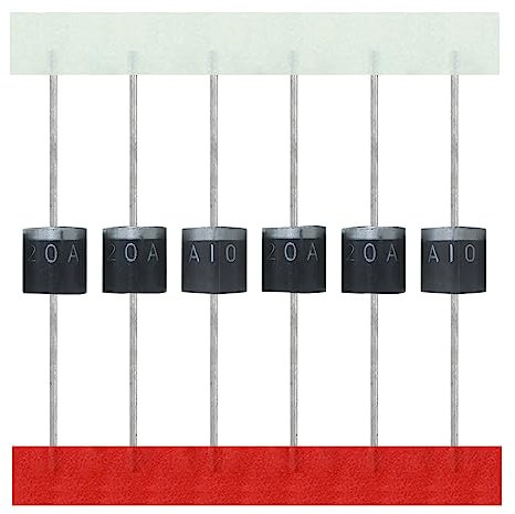 AUKENIEN 20 Stück 20A10 Gleichrichterdiode 20A 1000V R-6 Axial Gleichrichter Dioden 20 Ampere 1000 Volt Elektronische Silikondioden