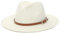 EOZY Straw Sun Hats for Women Men Panama Fedora Summer Hat with Leather Belt Wide Brim Beach Sun Jazz Cap