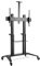 DIGITUS DA-90452 – Collaboration Trolley/TV Präsentationswagen für Monitor von 70-120 – Tragelast 140kg max. – Mit Ablage für Laptop & Kamera – Praktischer Griff auf der Rückseite