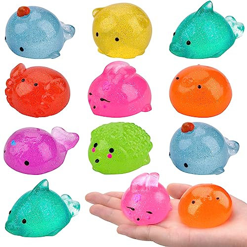 Kawaii Tier Squishies, 10 Stück Jumbo Tiere Squeeze Spielzeug, Partytüten Füllstoff Stressabbau Spielzeug, Sensorische Geschenke für Erwachsene Kinder (B)