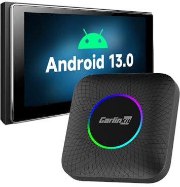 CarlinKit Android 13.0 Tbox Ambient Wireless Carplay und Wireless Android Auto Adapter für kabelgebundenes OEM-CarPlay,YouTube/Netflix-Unterstützung/8 GB + 128GB/SM6225/Google Play Store/OTA-Update