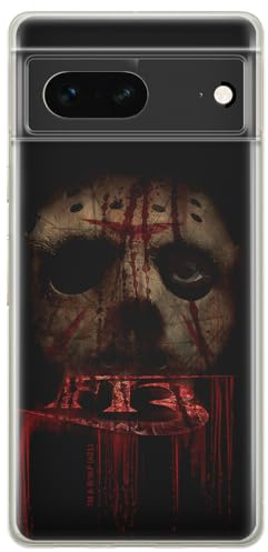 ERT GROUP Handyhülle für Google Pixel 7 Original und offiziell Lizenziertes Horror Muster Friday The 13th 013 optimal an die Form des Handy angepasst, hülle aus TPU