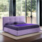 Archiletto Letto Contenitore LAVANDA Matrimoniale con Box Contenitore e Rete a Doghe Elegante Testiera Tessuto Imbottito Ecopelle Microfibra Tessuto Bianco Personalizzabile
