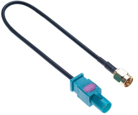 Autoantennen Adapterkabel 2 Stück Set Fakra Z Weiblich Stecker auf SMA Universal für GSM GPS DAB & TV Antennen Fakra zu SMA Steckerkabel Antennenleitung Kompatibel mit Fahrzeug LKW Autozubehör 15cm