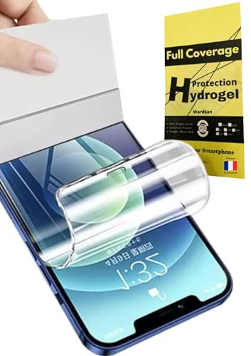 WardSan [3 Pack for IPHONE 13/13 PRO (6,1) – HD Clear Hydrogel Screen Protector | Flexible TPU, Anti-Scratch, Soft Film, Ultra Thin & Case Friendly (Not Tempered Glass)
