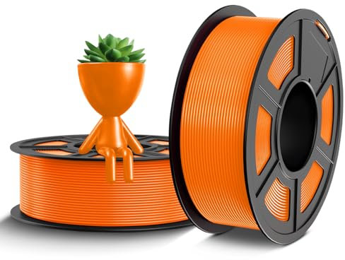 TECBEARS PETG Filament 1.75 mm Orange 2 kg, Stärker Zähigkeit PETG 3D Drucker Filament, 2 Spulen, 1kg pro Spule, Maßgenauigkeit +/- 0,02 mm, Kompatibel mit FDM Drucker