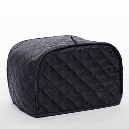 Sileduove Toaster Cover, Bread Machine Dust Cover for Most Standard 2 and 4 Slice Toasters, Bakeware for PROTECTION, Protective Cover (Black S)