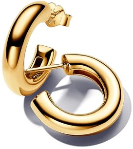 Pandora Essence Runde Offene Ohrringe aus Sterling Silber mit vergoldeter Metalllegierung, 263266C00