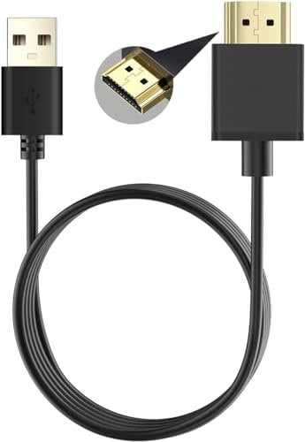 wtyixs USB to HDMI Adapter Cable Cord, USB 2.0 Type A Male to HDMI Male Charging Converter Charger Cable(Only for Charging) 1.8M