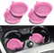 deemars 4PCS Sie will Untersetzer, Ein Untersetzer in den Becher, Silikon Anti-Schock-Autositze, Dschinn und Becherhalter Für Autos Gelten Als Innenteil der Meisten Fahrzeuge (Rosa)