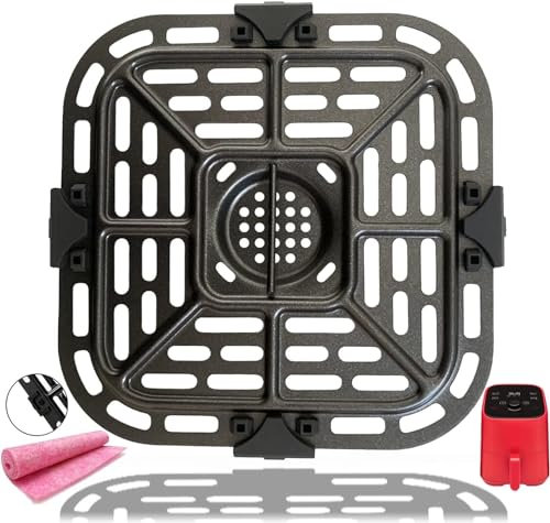 QLRGNE 2QT Air Fryer Crisper Tray Plate for 2QT Instants Vortex Mini Air Fryers, Upgraded Air Fryer Grill Pan Plate Rack Insert Grate Shelf Grid for 2QT Instants Air Fryer, Nonstick, Dishwasher Safe