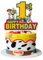Happy Birthday Tortendeko Cake Topper 1. Geburtstag Cartoon Kuchendeko für Jungen Mädchen Geburtstagsparty, Thema Party, Jubiläum
