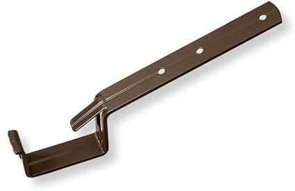 4Home&Garden | Einzelteile Dachrinnensystem RG 70 Typ 200 Fallrohr DN 60 | Kunststoff PVC Anthrazit | Verbinder Stutzen Rinnenhalter (Rinneneisen (ACHTUNG BRAUN zum Selbstlackieren))