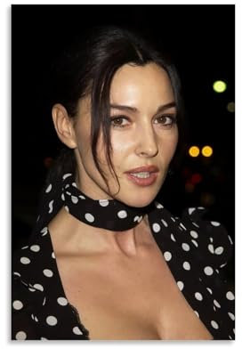 GQWUDI Monica Bellucci Poster, Kunstdekoration, Wandposter, Dekoration, Innenposter, Druck, Dekoration, Bar, Restaurant, Dekoration, Ästhetik, Poster, Wohnzimmer, Poster, 20 x 30 cm, ungerahmter Stil