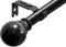 Curtain Poles for Eyelet Curtains Black Curtain Pole for Door Curtain Pole Metal with Adjustable Brackets and Round Finials for Living Room, Bathroom, Bedroom（23.6-98.4inch, Black）