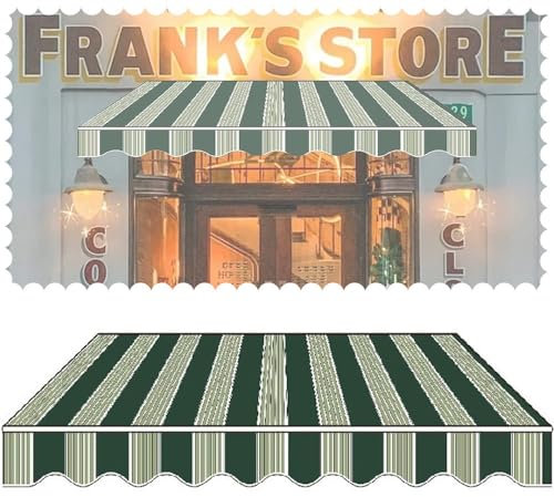 Auvent rétractable de rechange pour auvent de terrasse – Toile imperméable pour parasol d'extérieur – 1,8 x 1,5 m, 4 x 3 m, 4,9 x 4 m