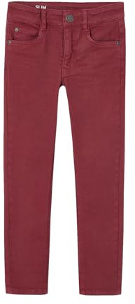 Vertbaudet Jungen Slim-Fit-Hose, Hüftweite Slim, Bundweite verstellbar terrakotta Farbe 110