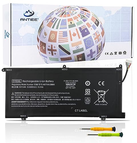 ANTIEE 60.9Wh SY03XL Laptop Battery for HP Chromebook X360 14 G1 14-DA 15-DE 14-da0000ng 14-da0000nf 14-da0001ng 14-da0001nf 14-da0002ng 14-da0002nf da0301ng 15-de0000ng 15-de0000nf L29913-221 11.55V