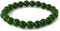 Gemstone Bracelet for Unisex - Stretch Beaded Bracelet - Healing Stone Jewelry - Lucky Charm Bracelet - Yoga Meditation Bracelet - precious stone bracelet Gift - 8mm (Dark Green Jade)
