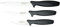 Rockingham Forge 3 Piece 8007 Essentials Range Utility Knife Set, Includes 9cm Paring Knife, 11cm Steak Knife & 12cm Utility Knife, Black Handles