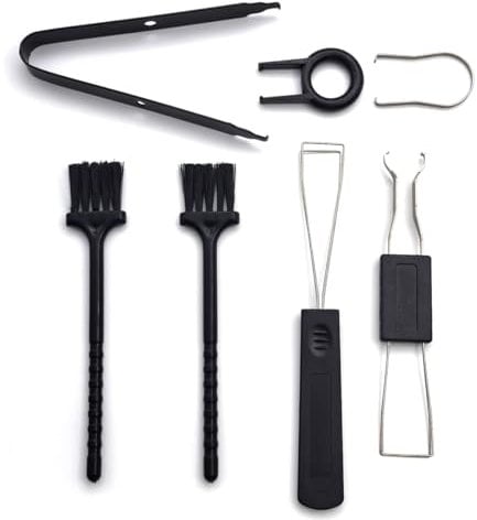 7 Piece Multi - Function Keycap Puller Tool Kit: Keyboard Key Remover Set for Keycap, Cleaning & Repair (Metal Tools for Mechanical & Membrane Keyboards)
