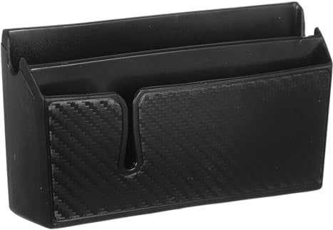 SOLUSTRE Auto Aufbewahrungsbox Selbstklebend Doppel Schicht Organizer Für Armaturenbrett Tür Oder Armlehne 5.91X3.15X1.38 Zoll Für Handy Karten Bargeld Papiertücher