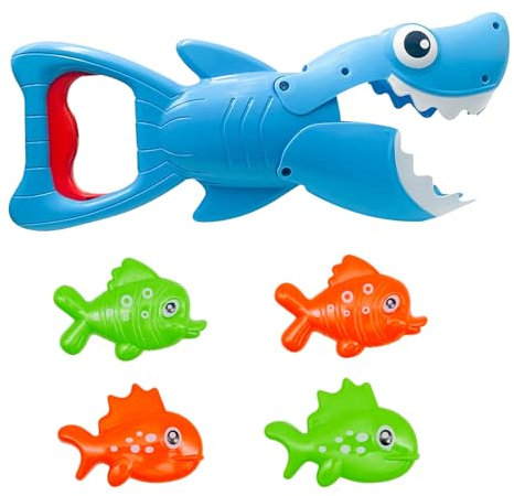 5 Stück Shark Grabber Badespiel Hai Badespiel für Boys Girls Dusche und Schwimmwanne
