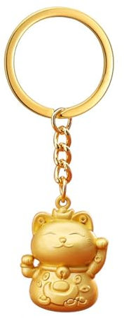 fufupaw Schlüsselanhänger Katze, Cat Keychain, Anhänger Mit Glückssymbol, Katze Schlüsselanhänger Perfekt für Als Stilvolles Accessoire, Süßer Katze Glücksbringer, Schlüsselanhänger Katze Geschenk