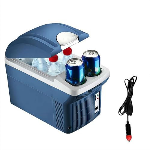 12 Volt Car Refrigerator,6/8L Car Armrest Refrigerator Fridge,Portable Electric Cooler,Car Freezer Cooler,12/24V and 100-240V AC Compressor Cooler for Outdoor,Camping