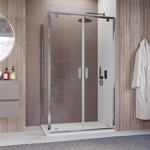 OLIMPO DOCCE - Cabine de douche deux côtés salon transparent h195 6 mm Java - 70 x 80 cm