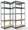 Arebos Schwerlastregal 2er Set | 180x90x40 cm | 875kg Tragkraft | 5 MDF-Platten | Einfache Montage durch Stecksystem Regal Lagerregal Kellerregal Steckregal Werkstattregal | Anthrazit