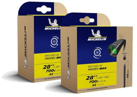 MICHELIN - Lot de Deux Chambres à air Protek Max - Résistance Accrue à la crevaison grâce à Un Liquide intérieur.