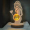 Bykiyevm Lámpara de fotos de ultrasonido personalizada, bola de fotos de cristal personalizada en 3D, marcos de madera con imagen de ultrasonido, luz nocturna LED personalizada, primer recuerdo del