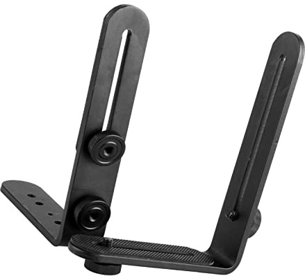 Dual L Shape Camera Flash Bracket Extension Bar Heavy Duty for DSLR Camera