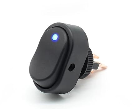 Interruttore a bilanciere 12V 20A per auto, barca, camion, interruttore a levetta illuminato con protezione di sicurezza per aeromobili(KCD4-0601-B12V)