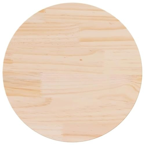 Eleganz Massive Kiefer Tischplatte Ø60x3 cm - Natürliches Massivholz für Küche, Wohnzimmer oder Garten - Unbehandelt & langlebig