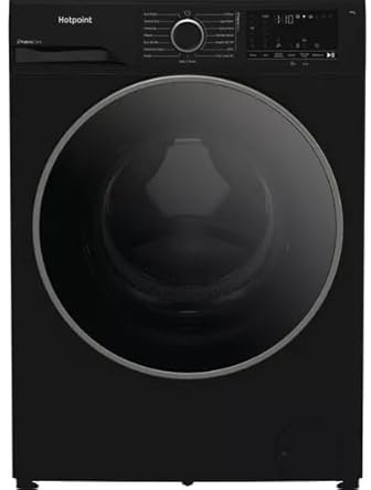 HBCA 93B CARE UK FabricCare 9kg 1400 Spin Washing Machine – Black | Anti-Stain Technology, Steam Hygiene, Rapid Cycles, Energy Efficient, Quiet Motor, Large Capacity Laundry Appliance