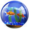 Fellowes Round Brite Mat Mouse Pad - Goldfish Bowl