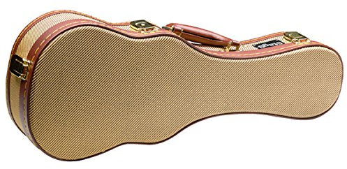 Stagg GCX-UKS Deluxe Hartschalenkoffer für Sopran-Ukulele, Vintage Gold Tweed